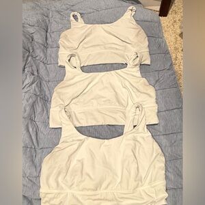 lululemon athletica Women's White Align Sports Bra x 3